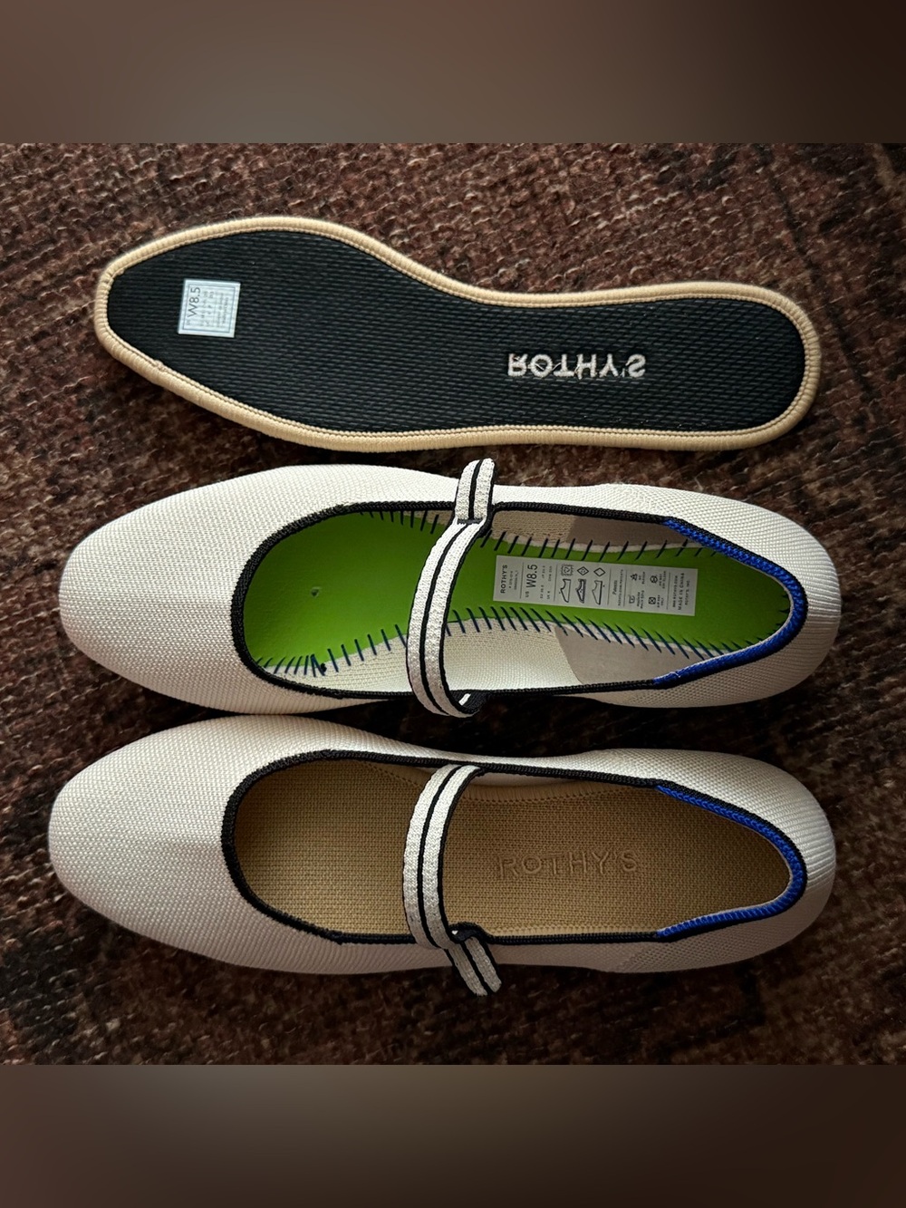 • ROTHY'S • The Square Mary Jane Flat Shoes • EUC • - Picture 4 of 8